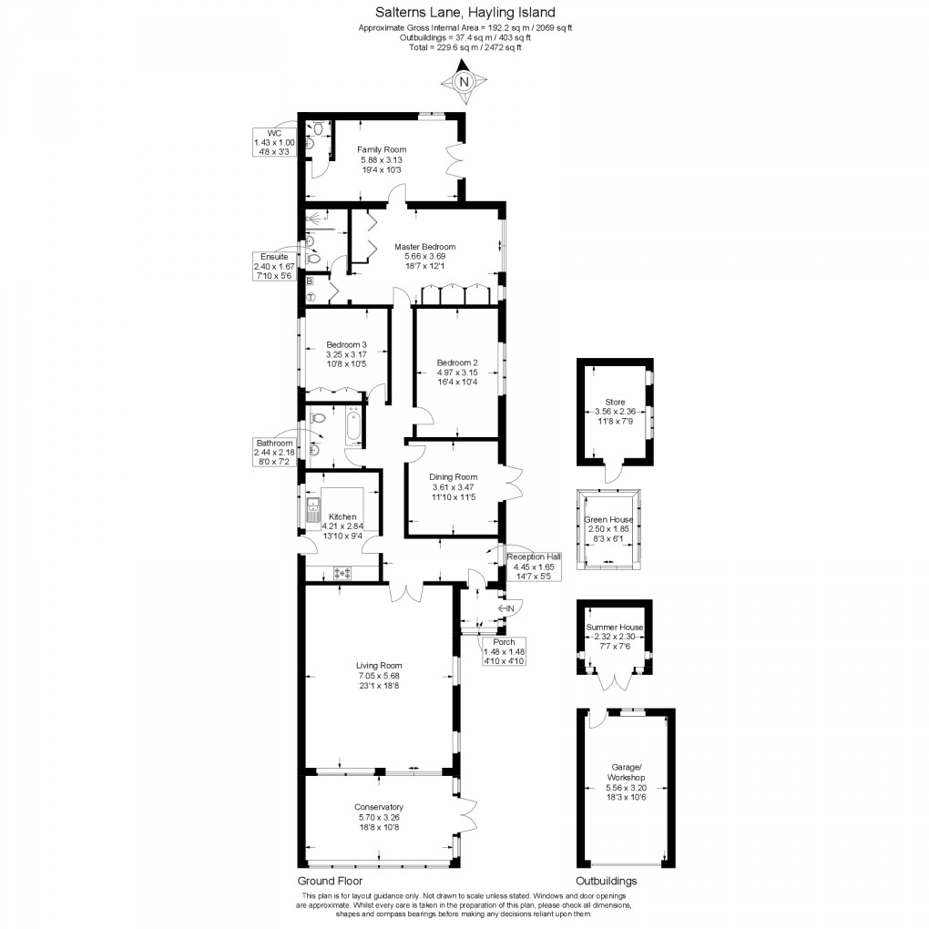 Floorplan for Salterns Lane, Hayling Island, Hampshire