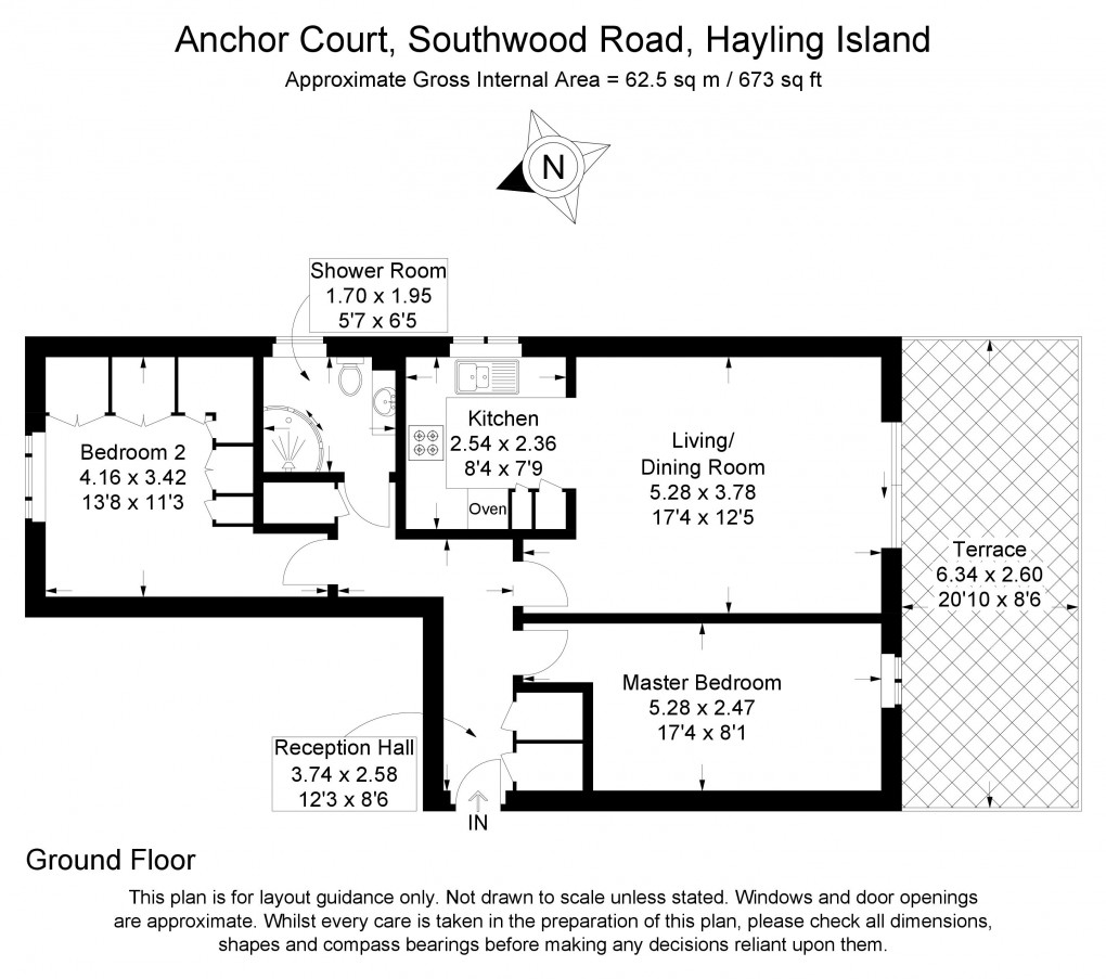 Floorplan for Anchor Court, Hayling Island, Hampshire