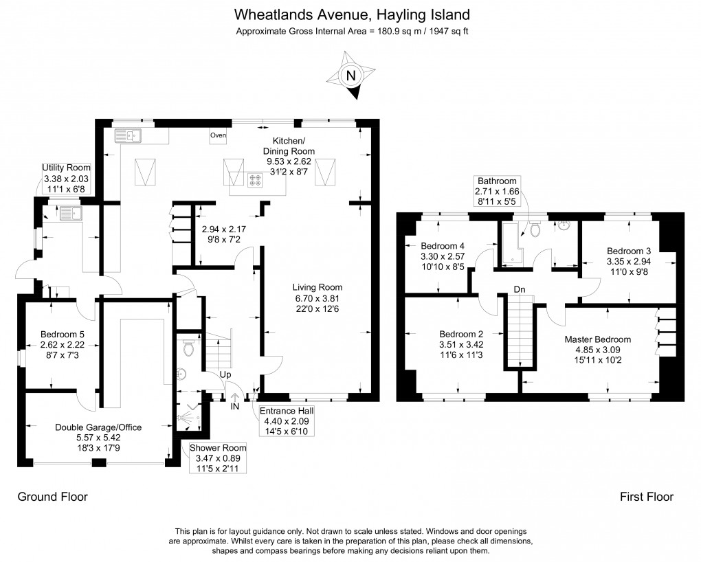 Floorplan for Wheatlands Avenue, Hayling Island, Hampshire