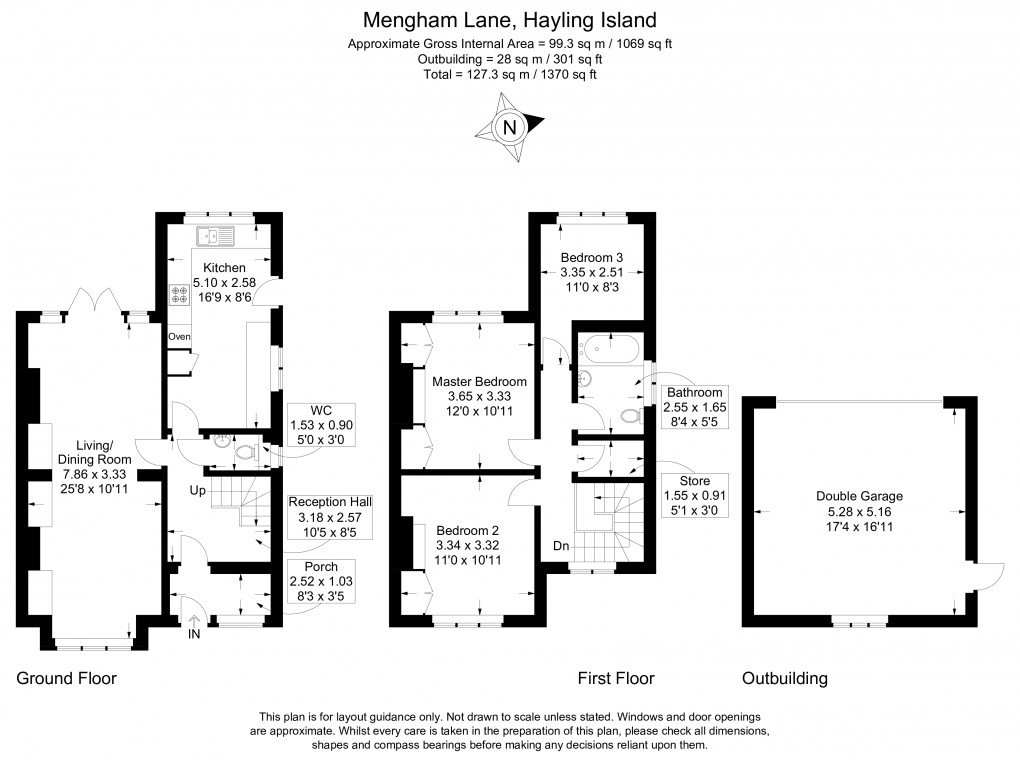 Floorplan for Mengham Avenue, Hayling Island, Hampshire