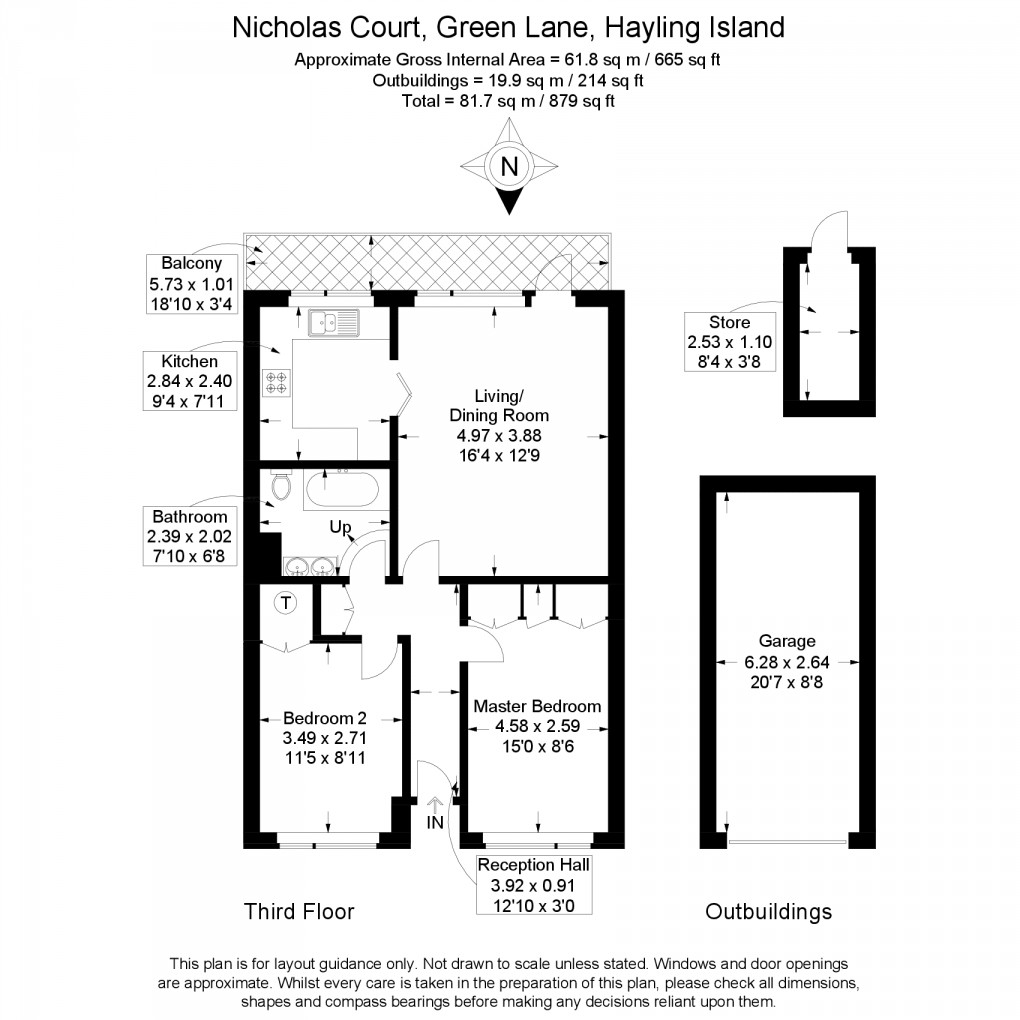 Floorplan for Nicholas Court, Hayling Island, Hampshire