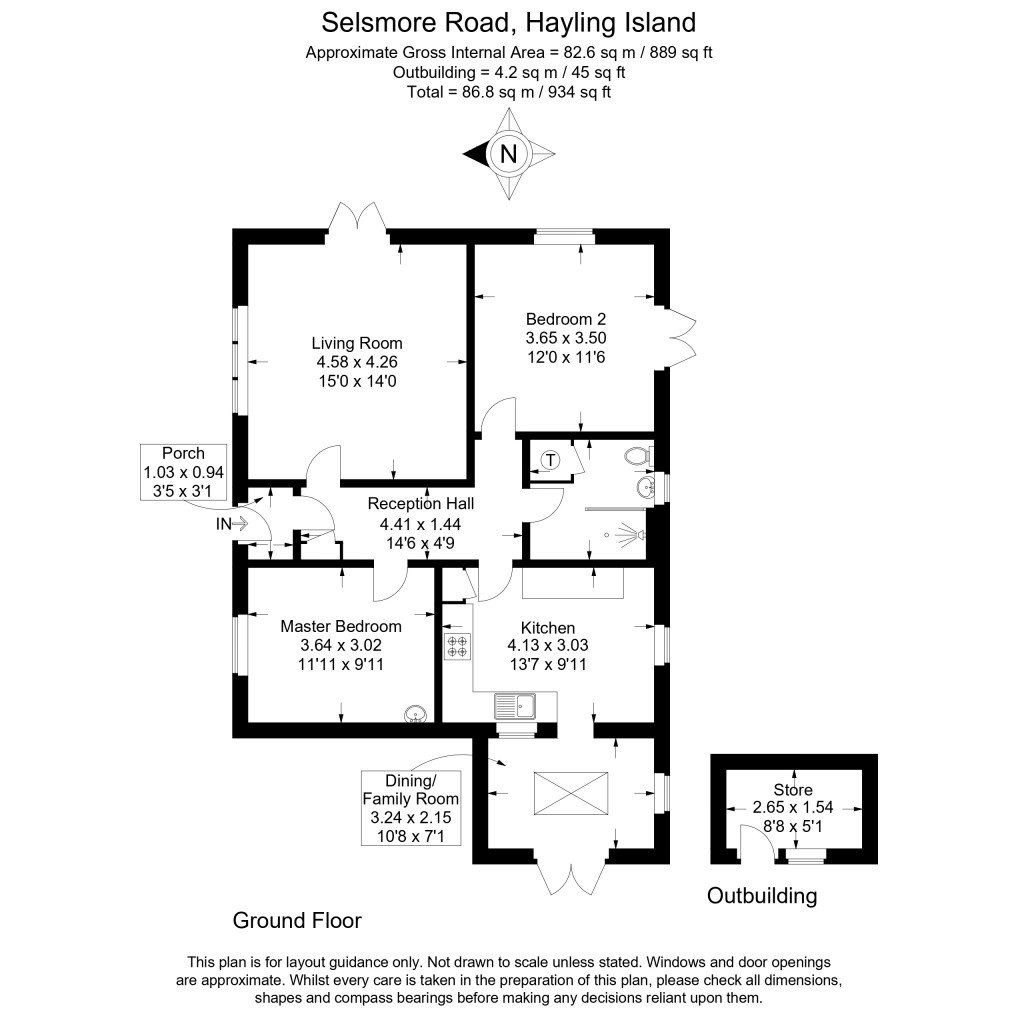 Floorplan for Selsmore Road, Hayling Island, Hampshire