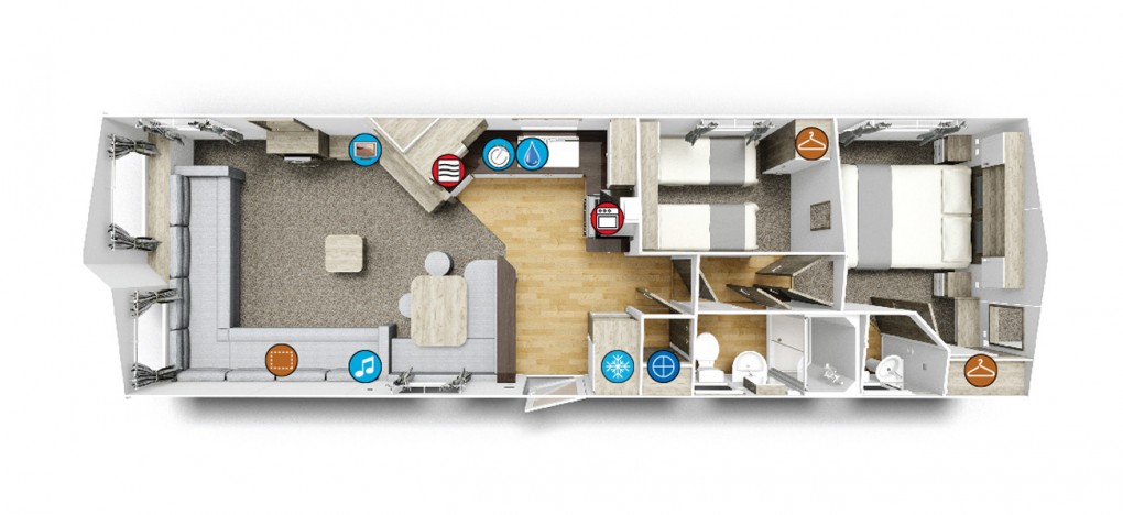 Floorplan for Meadow Bay, Manor Road, Hayling Island, Hampshire