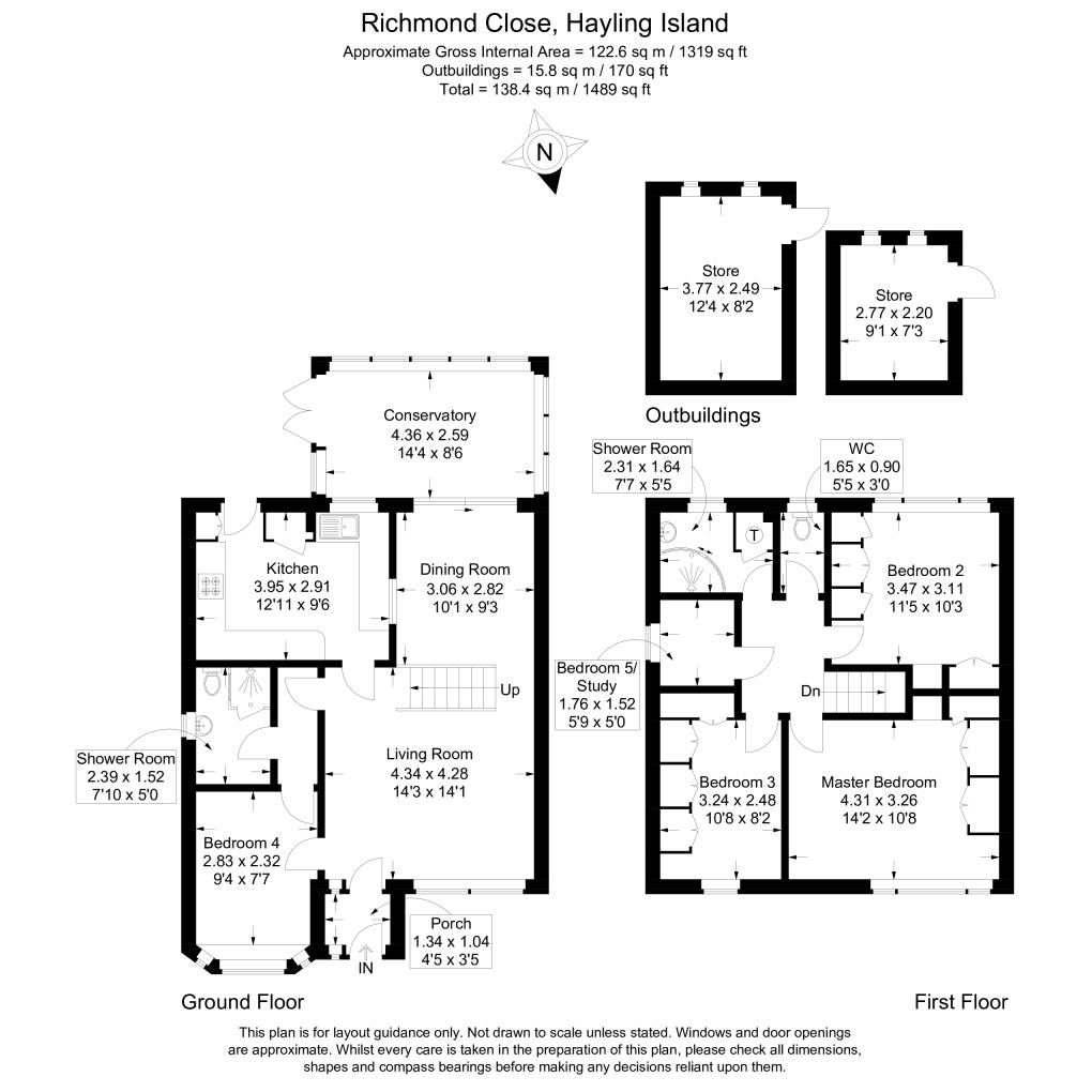 Floorplan for Richmond Close, Hayling Island, Hampshire