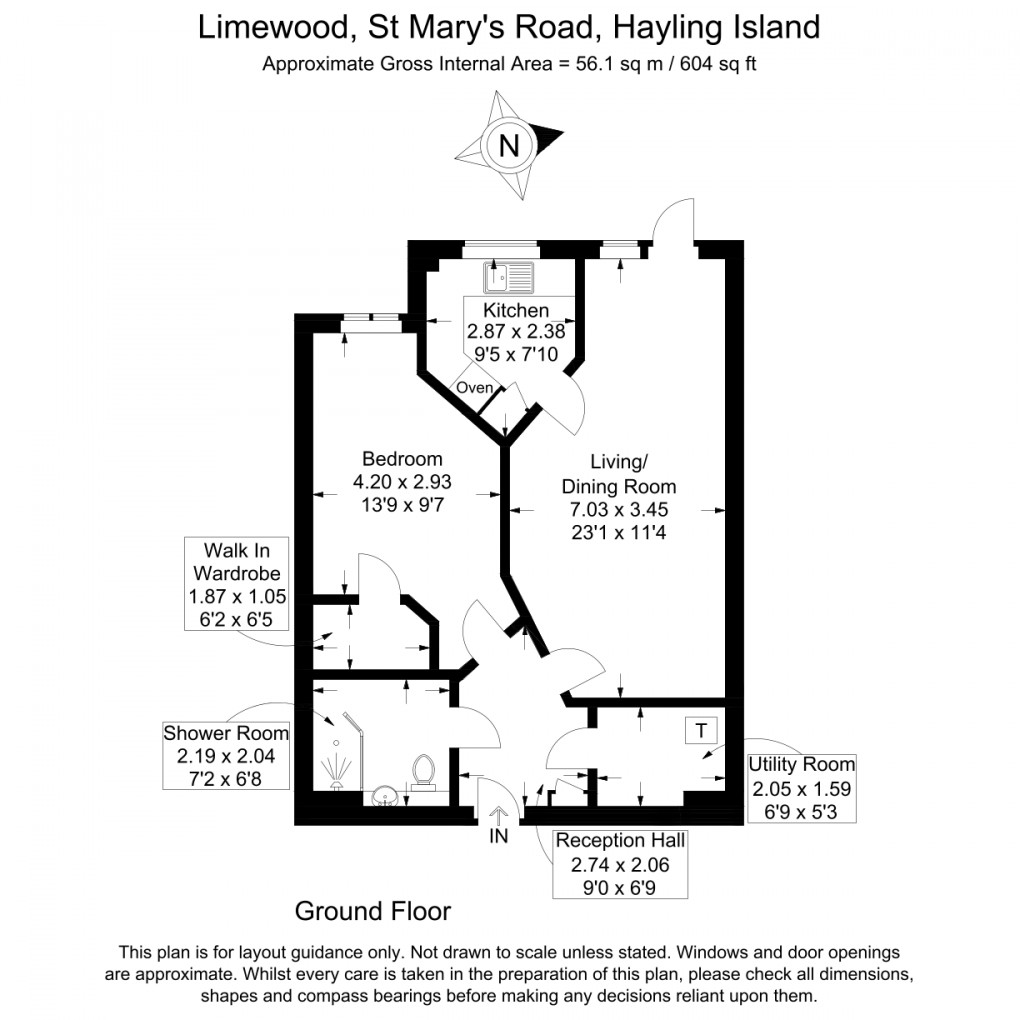 Floorplan for Limewood, St. Marys Road, Hayling Island, Hampshire