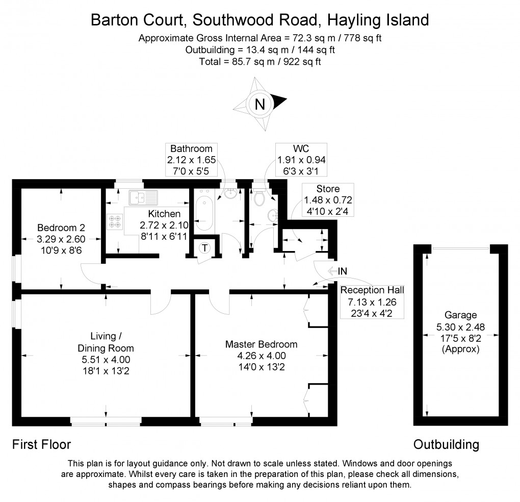 Floorplan for Eastoke, Hayling Island, Hampshire