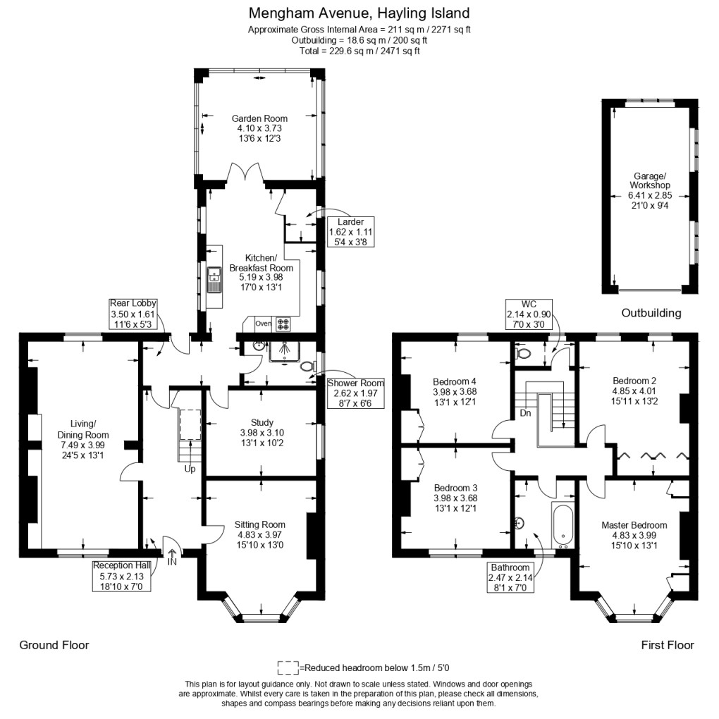 Floorplan for Mengham, Hayling Island, Hampshire