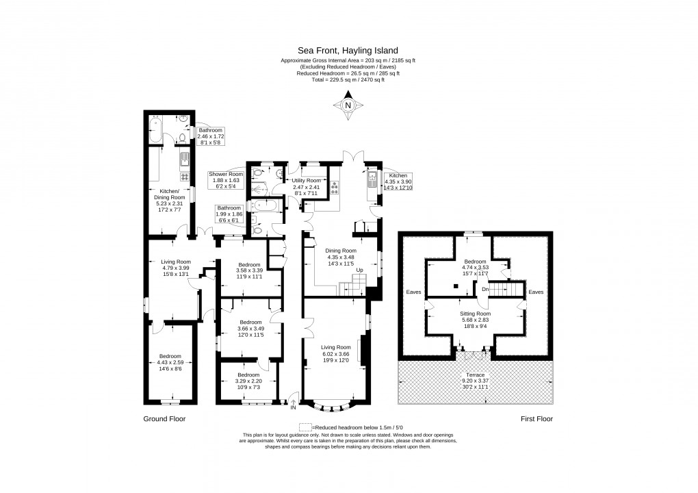 Floorplan for Sea Front, Hayling Island, Hampshire