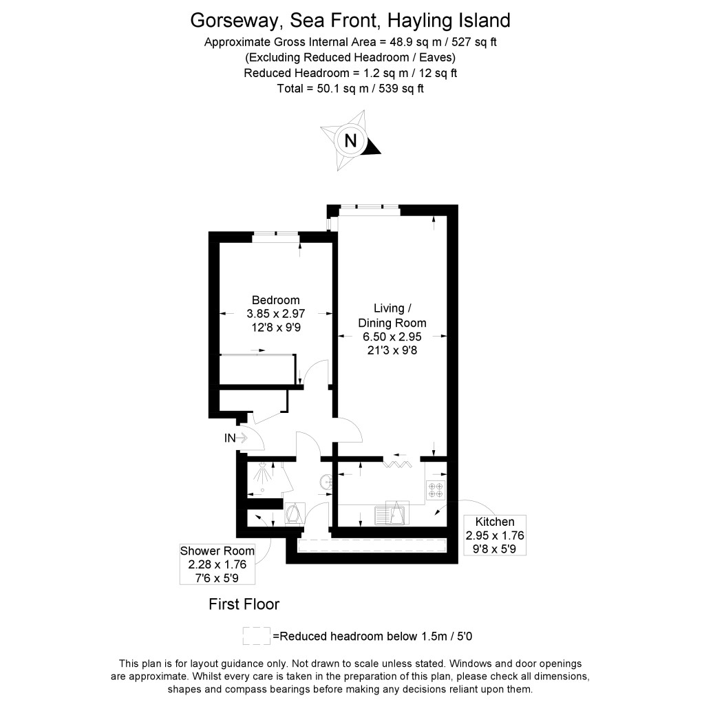 Floorplan for The Gorseway, 354 Sea Front, Hayling Island, Hampshire