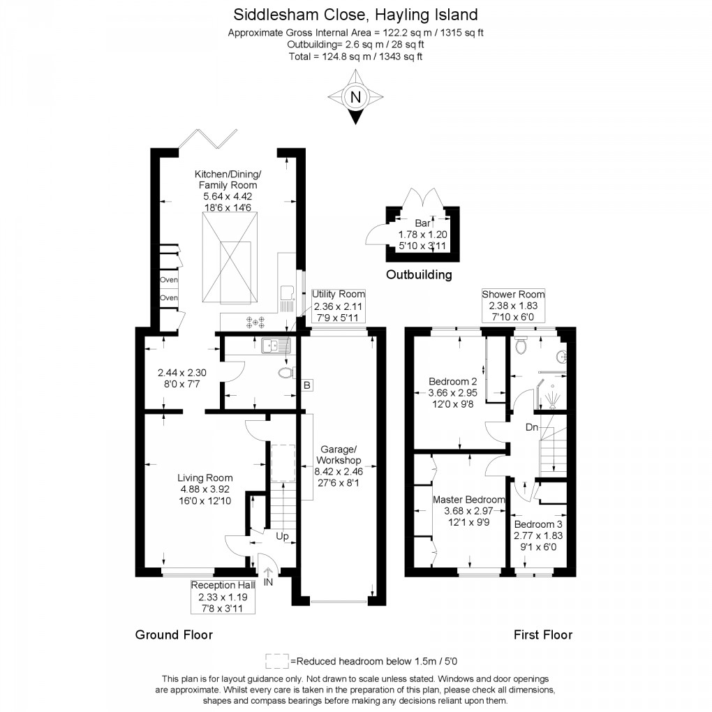 Floorplan for Sidlesham Close, Hayling Island, Hampshire